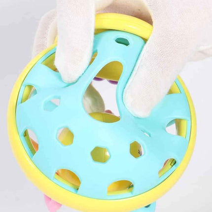 Soft Rubber Cartoon Bee Hand Knocking Rattle Dumbbell Early Educational Toy for Kid Hand Bell Baby Toy(Bee rattle)-garmade.com