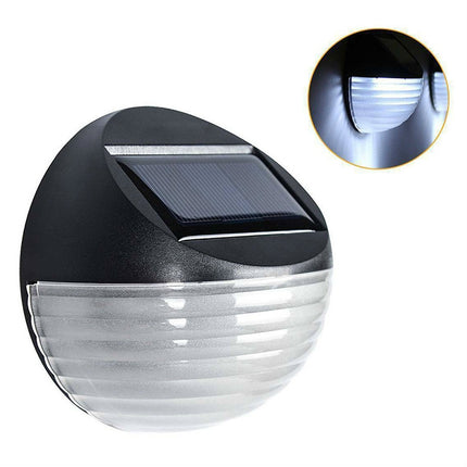 2 PCS Solar Power Light Sensor 6 Energy Saving Lamp LED Wall Light Outdoor Garden Fence Waterproof Lamp Night Light(White)-garmade.com