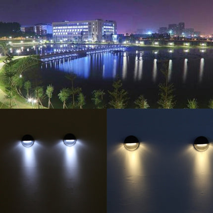 2 PCS Solar Power Light Sensor 6 Energy Saving Lamp LED Wall Light Outdoor Garden Fence Waterproof Lamp Night Light(White)-garmade.com