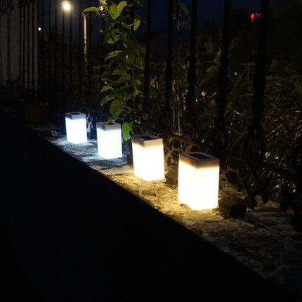 Solar Energy Saving Lamp Outdoor Garden Fence Wall Light(Warm Light)-garmade.com