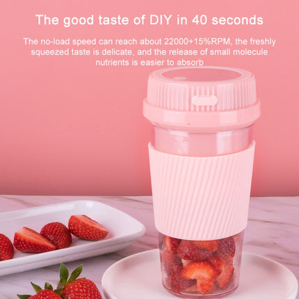 Portable USB Rechargeable Mini Household Electric Fruit Juicer(Pink)-garmade.com