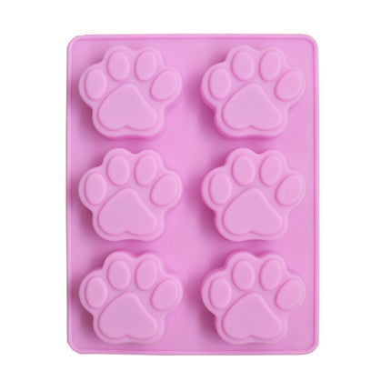 3 PCS Paw Soap Ice Cream Chocolate Cake Silicone Mold(Pink)-garmade.com