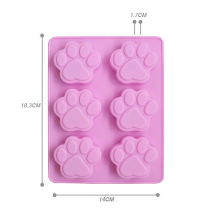 3 PCS Paw Soap Ice Cream Chocolate Cake Silicone Mold(Pink)-garmade.com