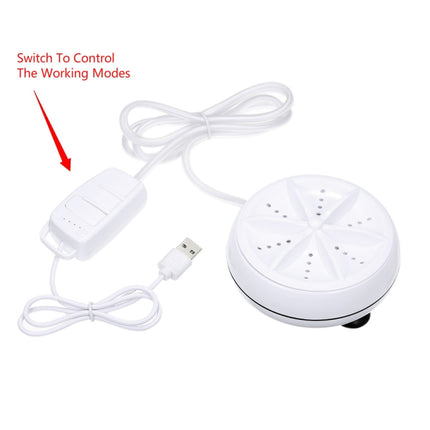3 in 1 Portable Mini Washing Machine Ultrasonic Turbine Clothes Mini Washer with USB Cable Convenient for Travel-garmade.com