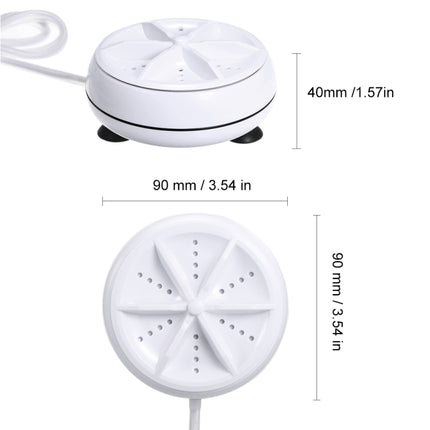 2 in 1 Portable Mini Washing Machine Ultrasonic Turbine Clothes Mini Washer with USB Cable Convenient for Travel-garmade.com