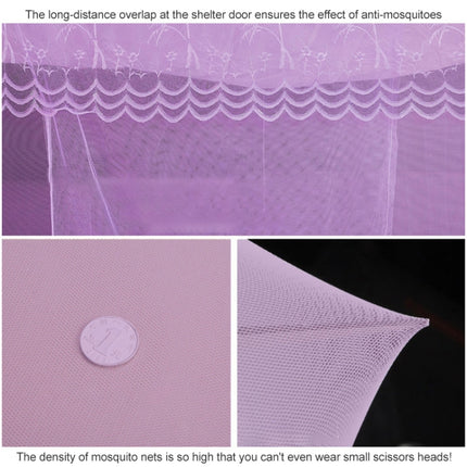 Single-door Mosquito Net Square Roof for Home Student Dormitory, Size:1.0x1.9x1.5 Meters(Pink)-garmade.com