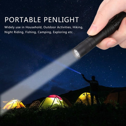Mini LED Pen-shaped Strong Flashlight Pen Clip Torch, Size:9.1cm-garmade.com