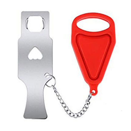 Portable Security Lock Door Lock Anti-theft Lock, Style:Red Triangle-garmade.com
