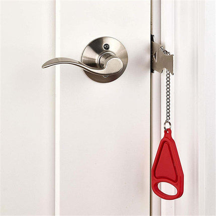 Portable Security Lock Door Lock Anti-theft Lock, Style:Black Triangle-garmade.com