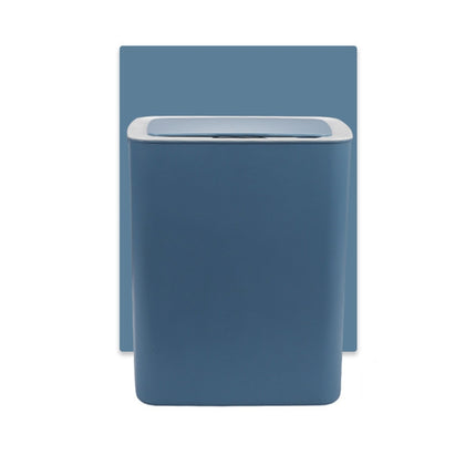 Fully-automatic with Lip Covered Household Living Room Kitchen Bathroom Intelligent Induction Trash Can, Style:Charged Type(Blue)-garmade.com