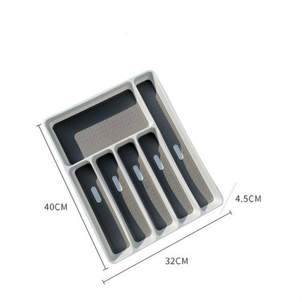 Drawer Cutlery Tray Cutlery Storage Box Plastic Partition Storage Tray-garmade.com