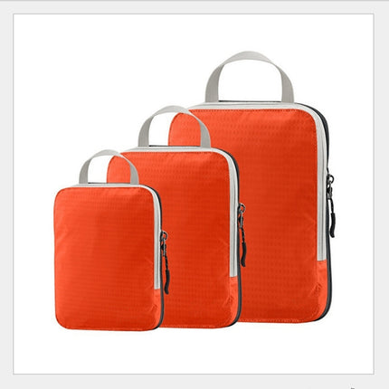 3 in 1 Travel Bag Storage Organizer Set Bags Shoe Luggage Suitcase Clothes Organizer(Red)-garmade.com