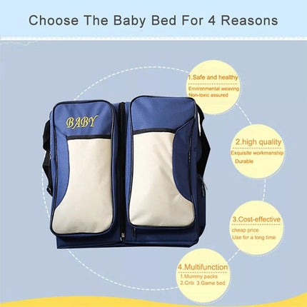 Newborn Baby Portable Travel Foldable Bed Mummy Pack Bag(Red)-garmade.com