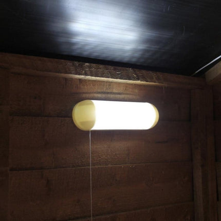 Double-lamp Wall-mounted LED Solar Powered Shed Light IP44 Waterproof Outdoor Pull Lamp-garmade.com
