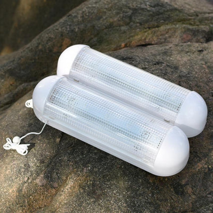 Double-lamp Wall-mounted LED Solar Powered Shed Light IP44 Waterproof Outdoor Pull Lamp-garmade.com