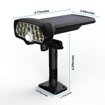 16 LEDs Bulb Dimmable Solar Powered Wall Lamp Outdoor IP65 Waterproof Garden Security Night Light-garmade.com