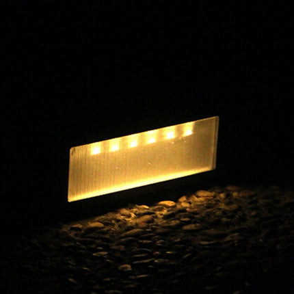 6 LEDs Solar Power IP55 Waterproof Light Sensor Wall Light Deck Lights(Warm Light)-garmade.com