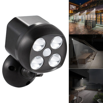 3W 4 LEDs SMD 3535 Outdoor Lighting Wireless Motion Sensor Outside Spotlight LED Wall Light-garmade.com