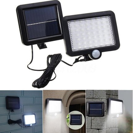 56 LEDs SMD 2835 180LM Solar Powered IP65 Waterproof Infrared Sensor LED Wall Light Garden Light-garmade.com