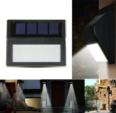 6 LEDs Outdoor IP65 Waterproof Garden Lamp LED Solar Power Light Sensor Emergency Wall Light(White Light)-garmade.com
