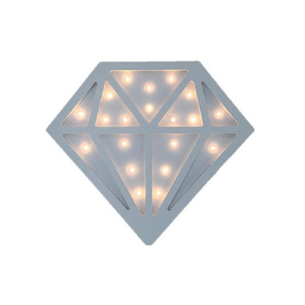 Diamond Shape LED Night Light Decoration Pendant(White)-garmade.com