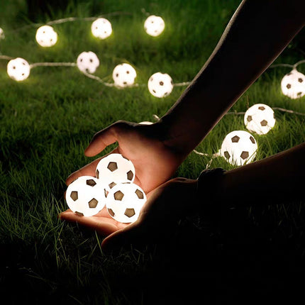 1m 10 LEDs Football Lantern String KTV Creative LED Decorative Light(White Light)-garmade.com