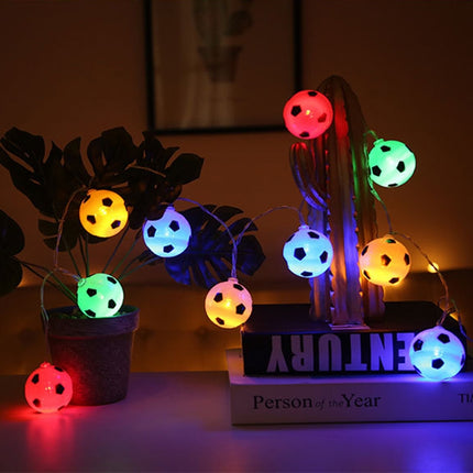 1m 10 LEDs Football Lantern String KTV Creative LED Decorative Light(White Light)-garmade.com