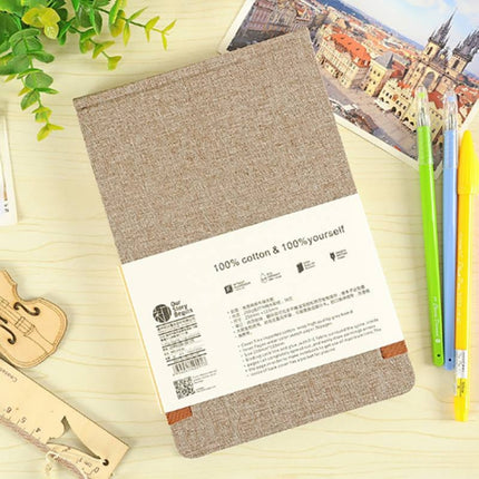 2 PCS A5 Cotton Cloth Watercolor Blank Notepad Child Painting Sketch Doodle Notebook, Size:A5(Light Brown)-garmade.com