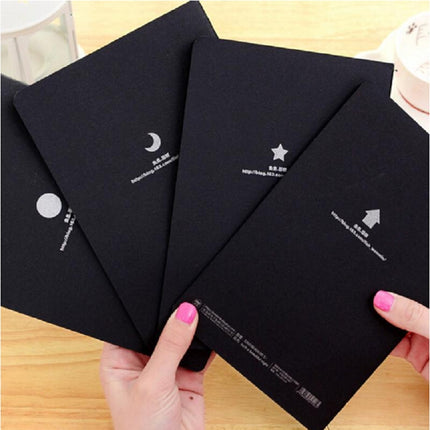 3 PCS Sketchbook Diary Drawing Painting Graffiti Soft Cover Black Paper Sketch Book Notebook Office School Supplies Gift, Size:L 16K-garmade.com