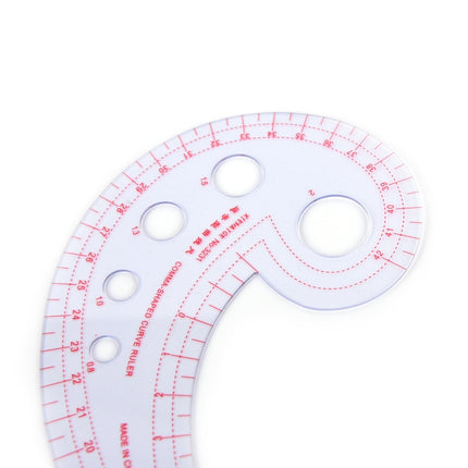 2 PCS Long Comma Shaped Plastic Transparent Curve Ruler(Transparent)-garmade.com