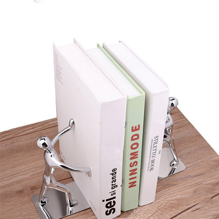 1 Pair Book Holder Humanoid Figure Non-Skid Art Desk Organizer Bookshelf Office Study Decoration-garmade.com