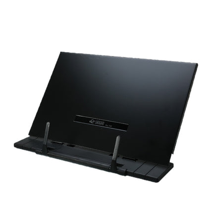 Portable Lazy Book Stand Frame Reading Desk Holder with 7 Tilt Adjustable Grooves(Black)-garmade.com