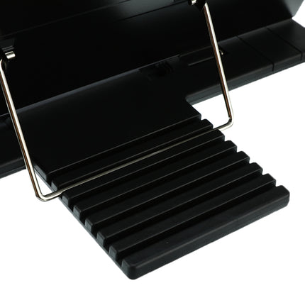 Portable Lazy Book Stand Frame Reading Desk Holder with 7 Tilt Adjustable Grooves(Black)-garmade.com