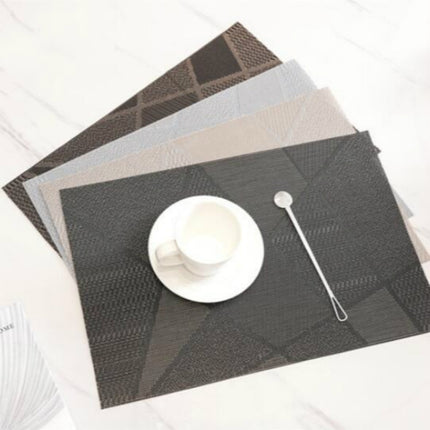 6PCS Creative Environmentally Friendly Simple Table Mats Coffee Cup Pad, Size: 30x45cm(Black)-garmade.com