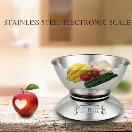 Kitchen High Precision Stainless Steel LCD Digital Scale Measuring Tools(Silver)-garmade.com