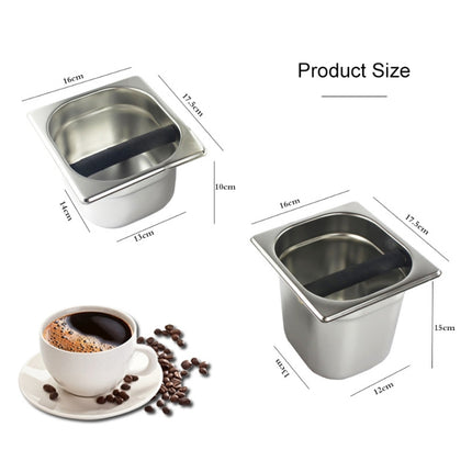 Stainless Steel Coffee Grounds Bucket Coffee Box, Specification:Small-garmade.com