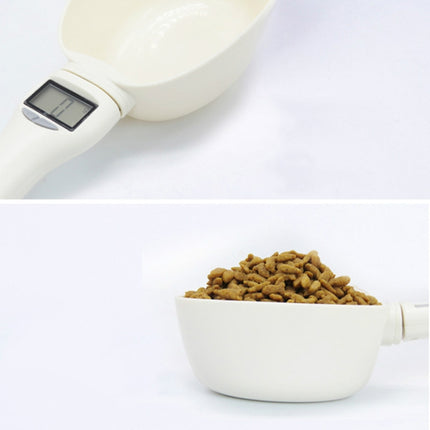 Portable Pet Food Electronic Weighing Measuring Spoon Cat Dog Food Measuring Spoon(White 250ml)-garmade.com