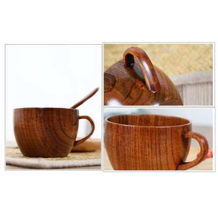 Mini Retro Handmade Wooden Coffee Tea Juice Water Cup Breakfast Beer Milk Drinkware with Handle-garmade.com