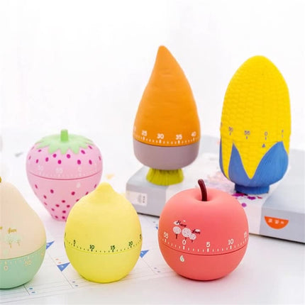 Creative Cartoon Fruit Shape Multi-Function Rotary Timer Learning Work Efficiency Time Manager(Strawberry)-garmade.com