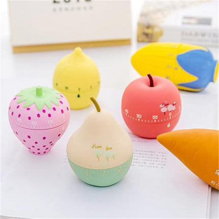 Creative Cartoon Fruit Shape Multi-Function Rotary Timer Learning Work Efficiency Time Manager(Pear)-garmade.com
