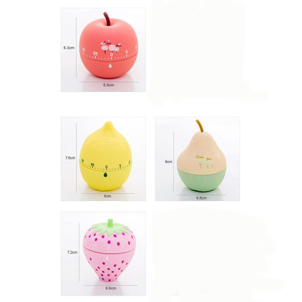 Creative Cartoon Fruit Shape Multi-Function Rotary Timer Learning Work Efficiency Time Manager(Pear)-garmade.com