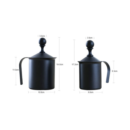 Pump Creamer Stainless Steel Double Mesh Manual Coffee Milk Foam Frothing Pitcher Froth Pump Foamer Cup, Capacity:800cc-garmade.com