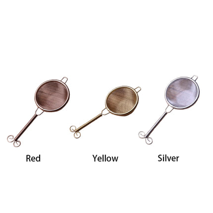 Reusable Herb Drinking Stainless Steel Filter Tea Strainer(Red)-garmade.com