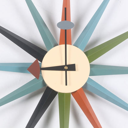 Simple Modern Sun Clock Creative Home Accessories Wall Clock(Color Pole)-garmade.com