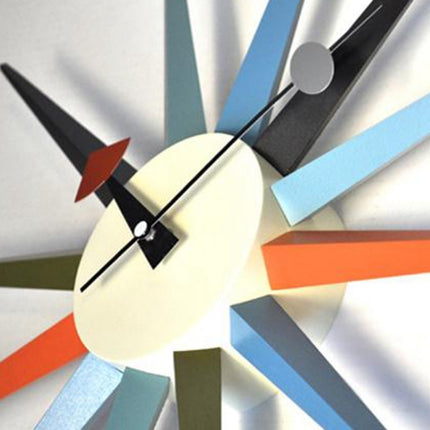 Simple Modern Sun Clock Creative Home Accessories Wall Clock(Color Pole)-garmade.com