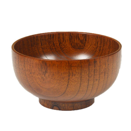 Adult Children Jujube Solid Wood Bowl Soup Noodle Bowl Household Tableware, Size:Diameter 13 cm-garmade.com