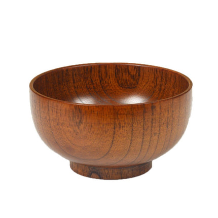 Adult Children Jujube Solid Wood Bowl Soup Noodle Bowl Household Tableware, Size:Diameter 13 cm-garmade.com