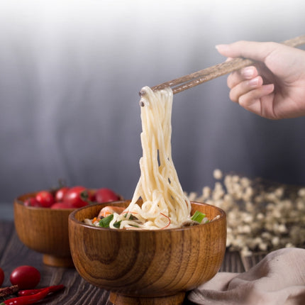 Adult Children Jujube Solid Wood Bowl Soup Noodle Bowl Household Tableware, Size:Diameter 13 cm-garmade.com