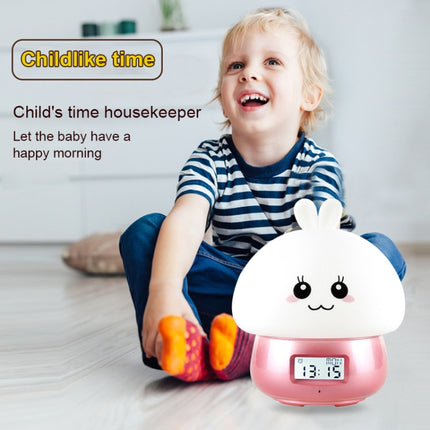 DIY Recordable Alarm Night Light Cute Thing Remote Control Color Changing Silicone Mood Alarm Clock(Pink)-garmade.com