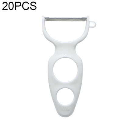 20 PCS Creative Stainless Steel Scraping Peeling Multi-function Vegetable and Fruit Peeler(White)-garmade.com